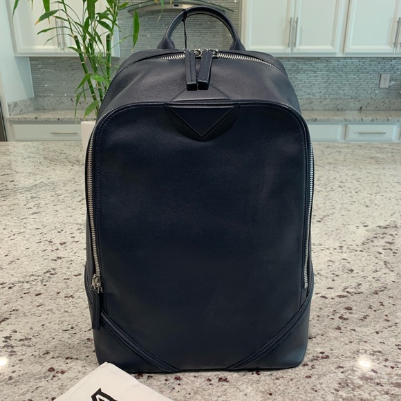 Authentic MCM Duke Nappa Leather Navy‎ Backpack NWT